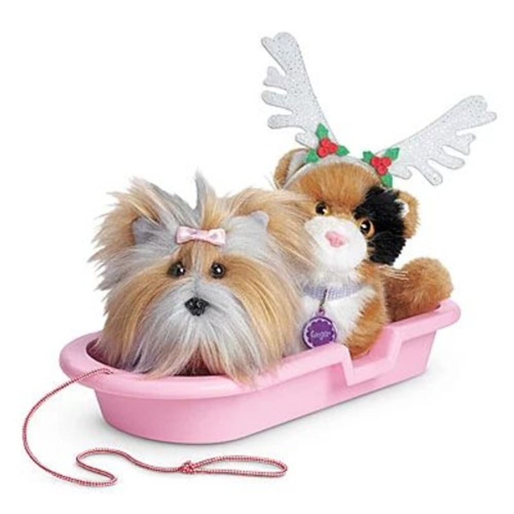 Pink‎ Doll Sled Toboggan Snowy Fun Pet 18 Inch American Girl Winter Toy